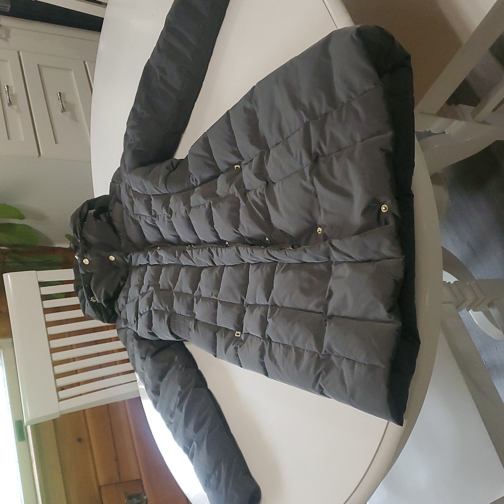 Cole Haan Olive Green Long Down Jacket